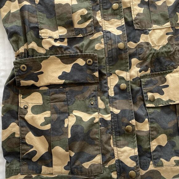 Gap Camo Utility Jacket Flap Pocket Military Full Zip Gorpcore Womens Medium - Picture 8 of 14